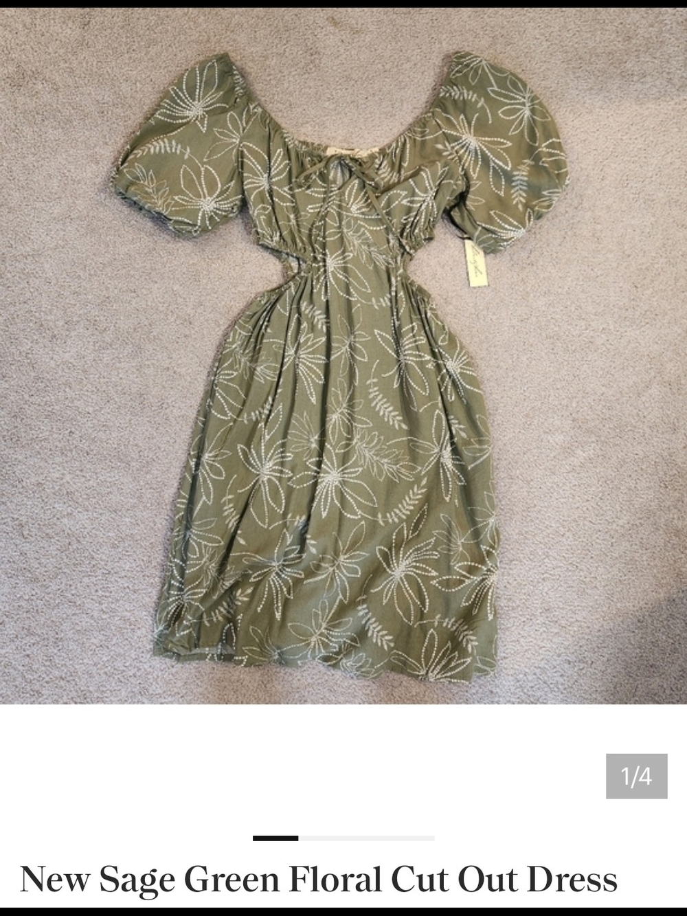 Japna  2 Dresses  Puff Sleeve Midi Dress It Does Say Small But Is Like Xsmall